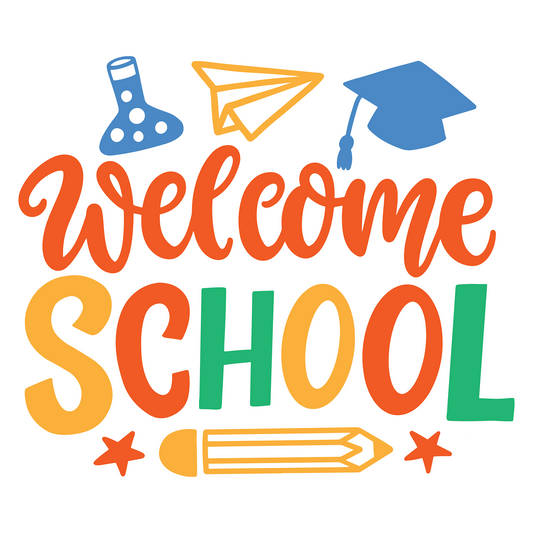 Inspirational Quote "Welcome School" Motivational Sticker Vinyl Decal Motivation Stickers- 5" Vinyl Sticker Waterproof