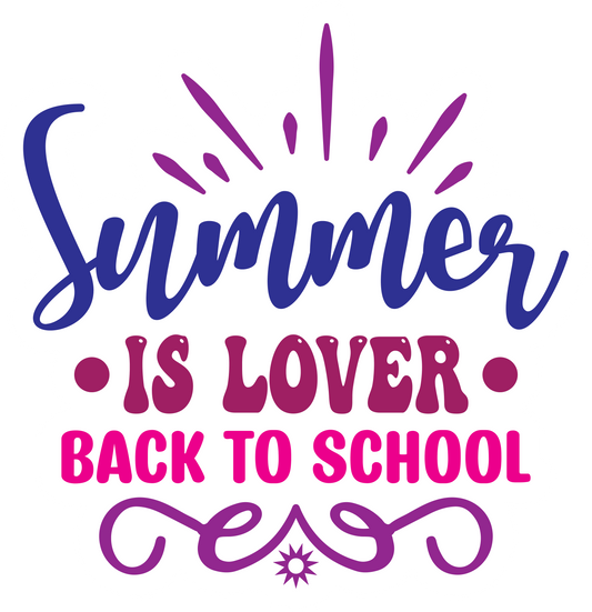 Inspirational Quote "Summer is Lover Back to School" Motivational Sticker Vinyl Decal Motivation Stickers- 5" Vinyl Sticker Waterproof