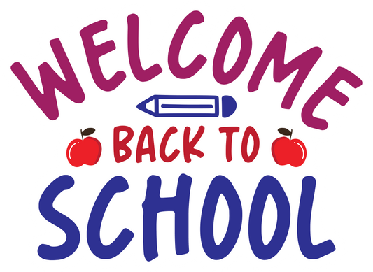 Inspirational Quote "Welcome Back to School icon" Motivational Sticker Vinyl Decal Motivation Stickers- 5" Vinyl Sticker Waterproof