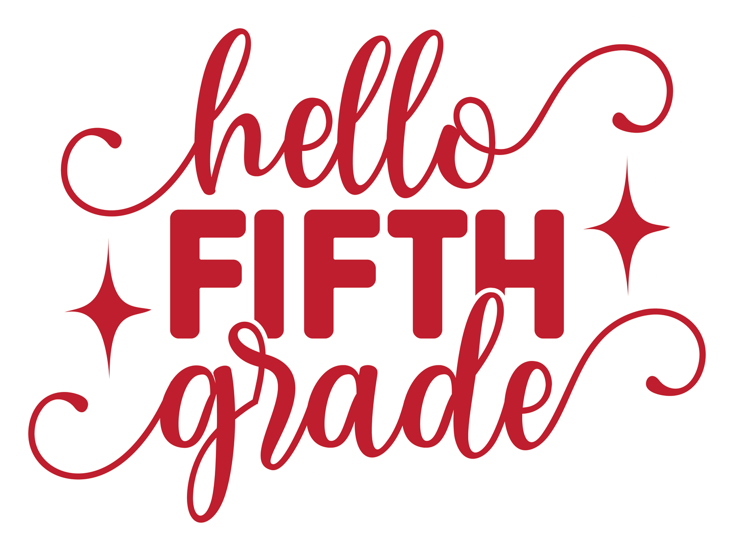 Inspirational Quote "Hello Fifth Grade" Motivational Sticker Vinyl Decal Motivation Stickers- 5" Vinyl Sticker Waterproof