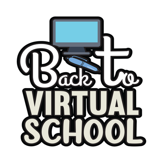 Inspirational Quote "Back to Virtual School" Motivational Sticker Vinyl Decal Motivation Stickers- 5" Vinyl Sticker Waterproof