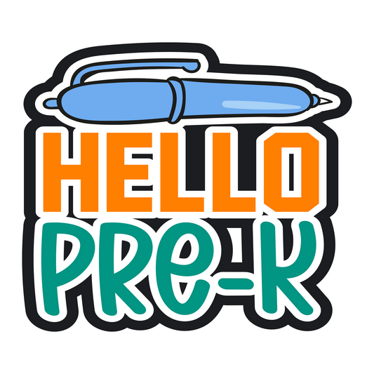 Inspirational Quote "Hello Pre-k" Motivational Sticker Vinyl Decal Motivation Stickers- 5" Vinyl Sticker Waterproof