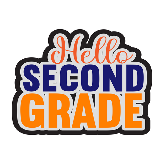 Inspirational Quote "Hello Second Grade" Motivational Sticker Vinyl Decal Motivation Stickers- 5" Vinyl Sticker Waterproof