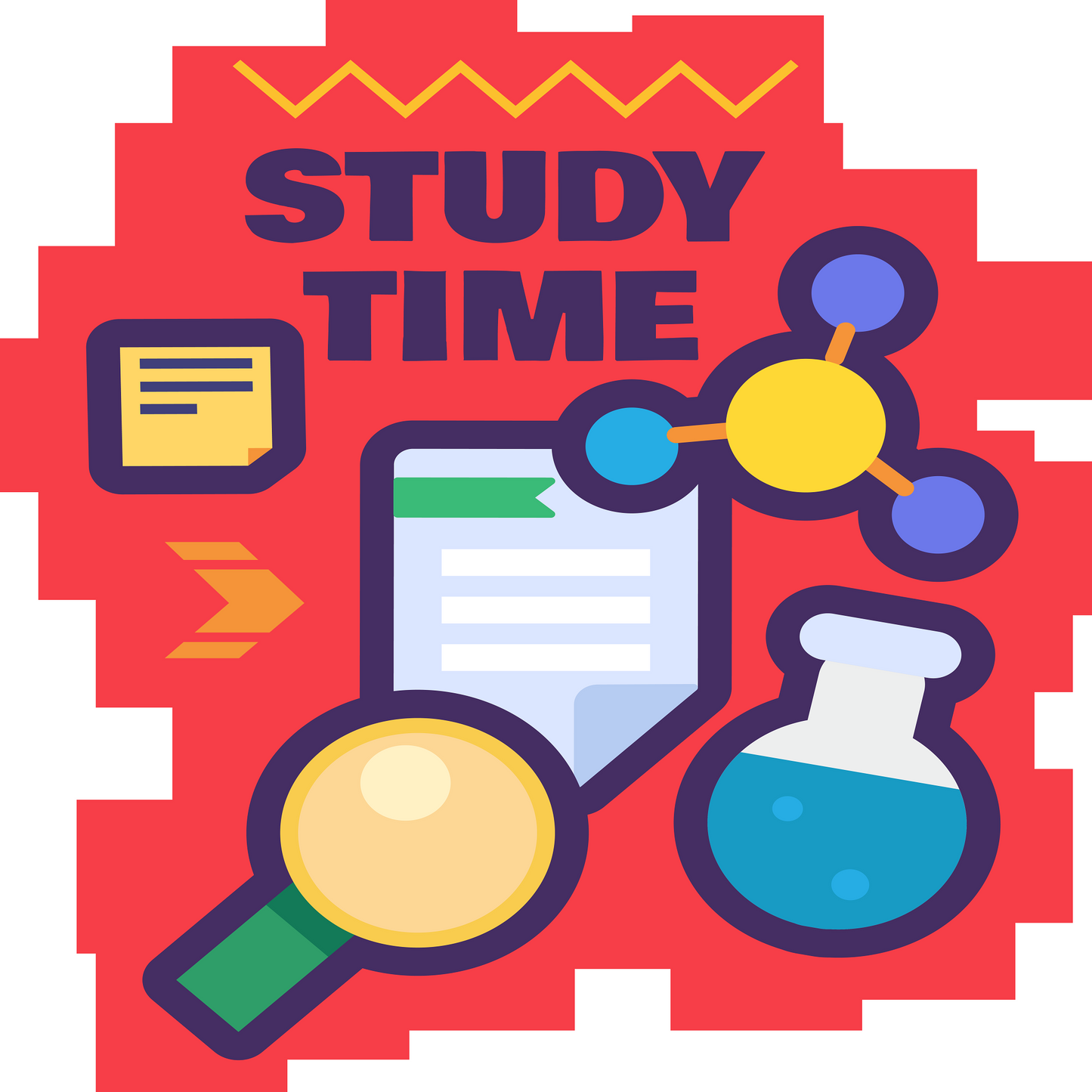 Inspirational Quote "Study Time" Motivational Sticker Vinyl Decal Motivation Stickers- 5" Vinyl Sticker Waterproof