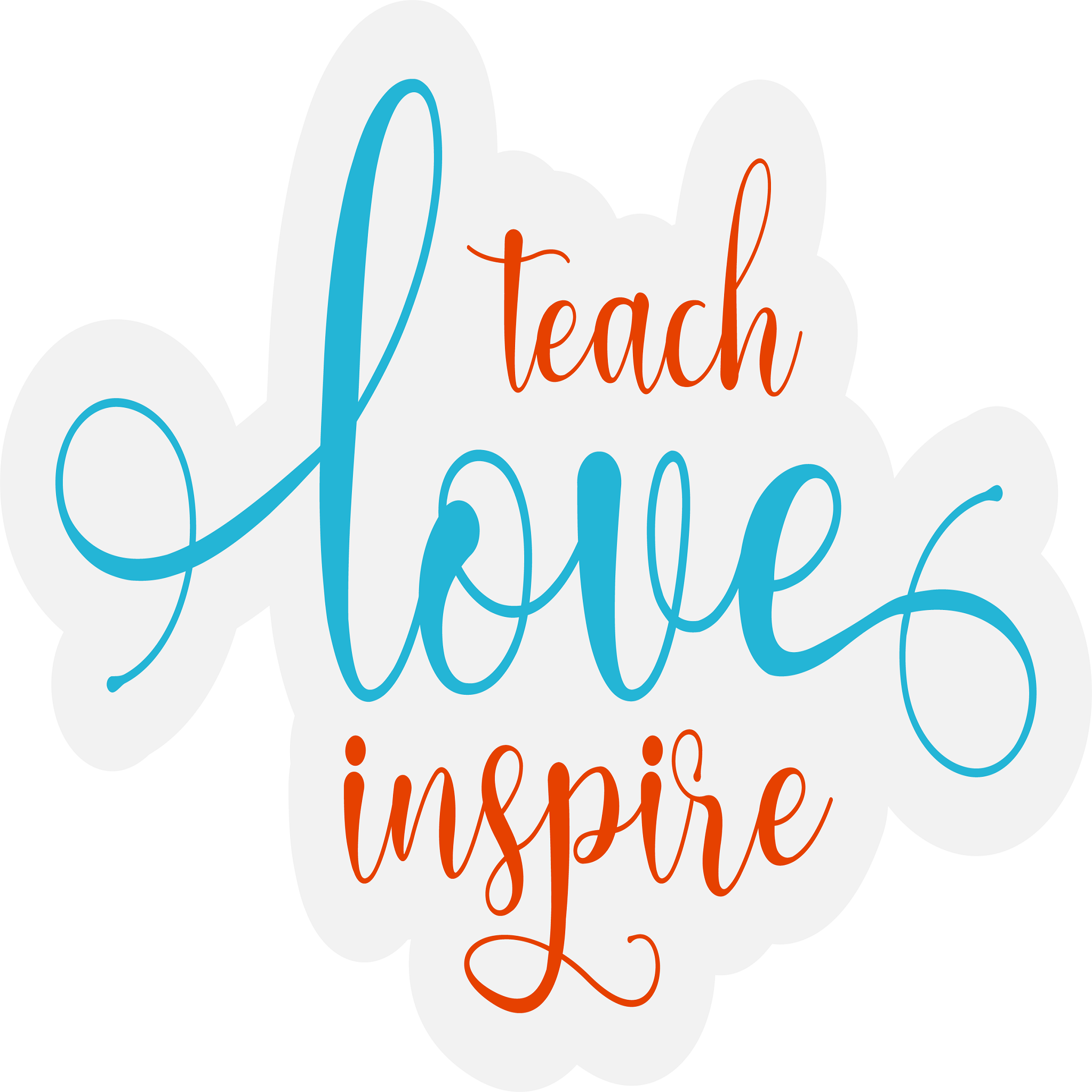 Inspirational Quote "Sticker - Teach Love Inspire" Motivational Sticker Vinyl Decal Motivation Stickers- 5" Vinyl Sticker Waterproof
