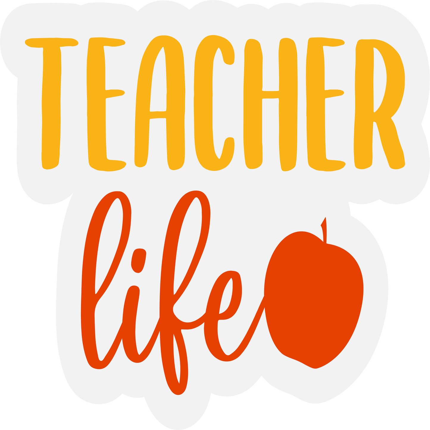 Inspirational Quote "Teacher Life" Motivational Sticker Vinyl Decal Motivation Stickers- 5" Vinyl Sticker Waterproof