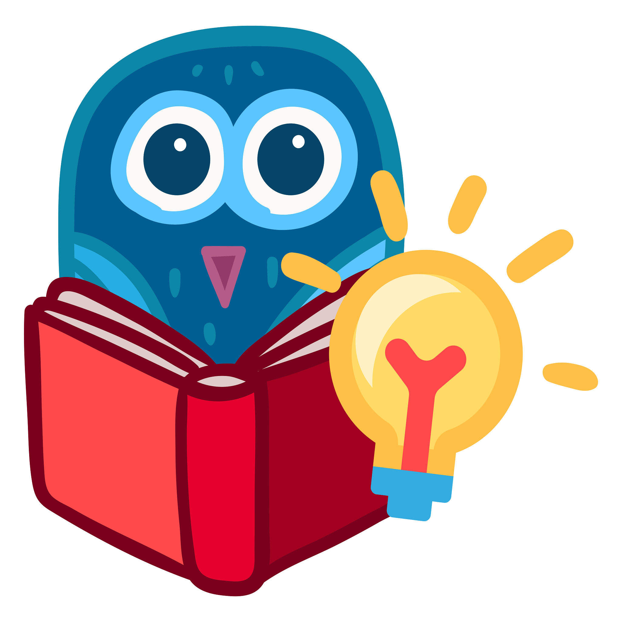 Inspirational Quote "Blue owl Reading Book" Motivational Sticker Vinyl Decal Motivation Stickers- 5" Vinyl Sticker Waterproof