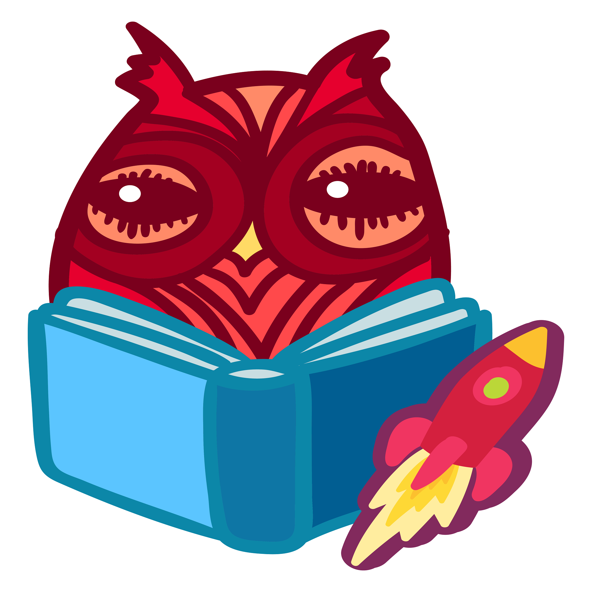 Inspirational Quote "Red owl Reading Book" Motivational Sticker Vinyl Decal Motivation Stickers- 5" Vinyl Sticker Waterproof