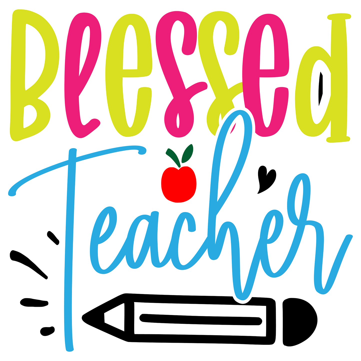 Inspirational Quote "Beessed Teacher" Motivational Sticker Vinyl Decal Motivation Stickers- 5" Vinyl Sticker Waterproof