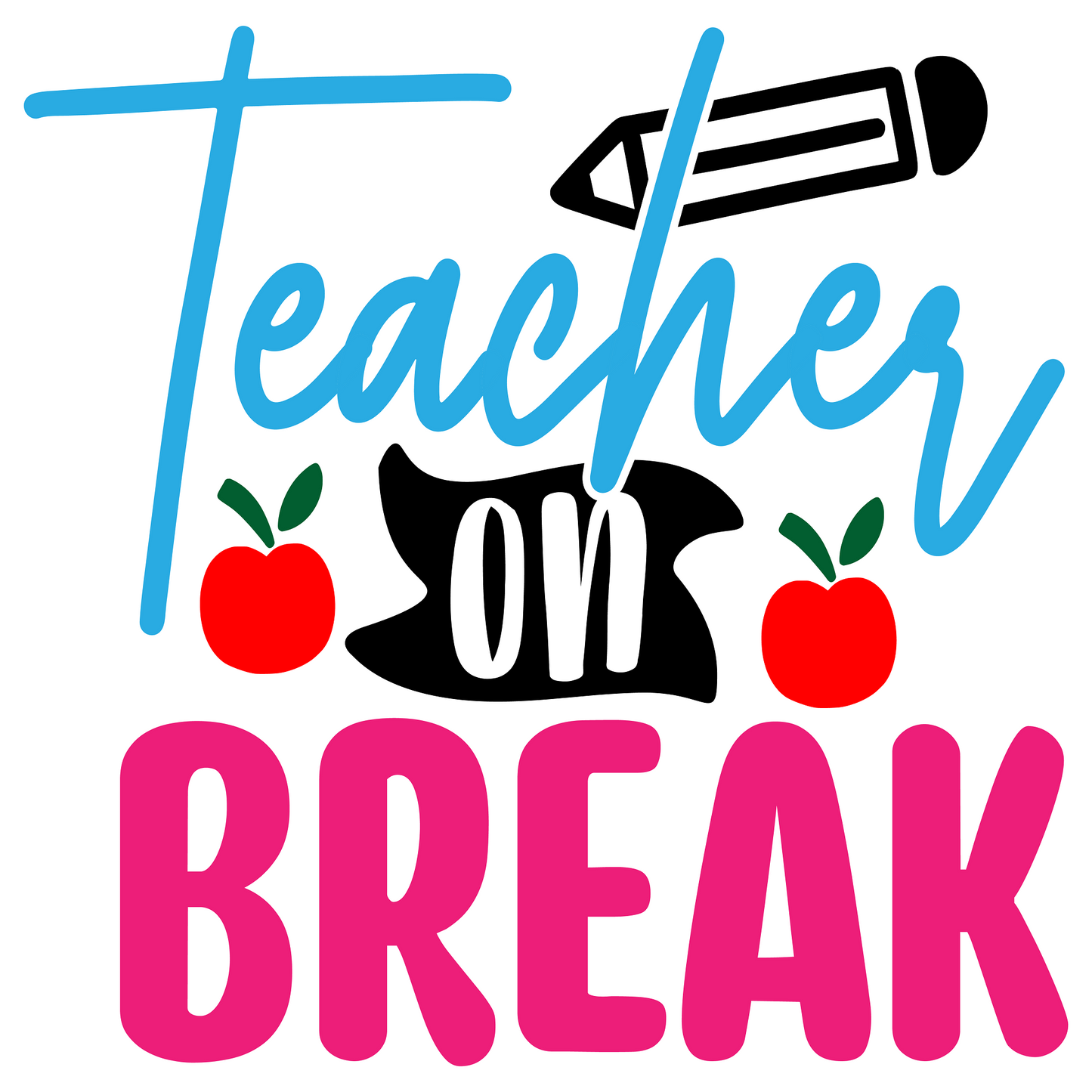 Inspirational Quote "Teacher On Break" Motivational Sticker Vinyl Decal Motivation Stickers- 5" Vinyl Sticker Waterproof