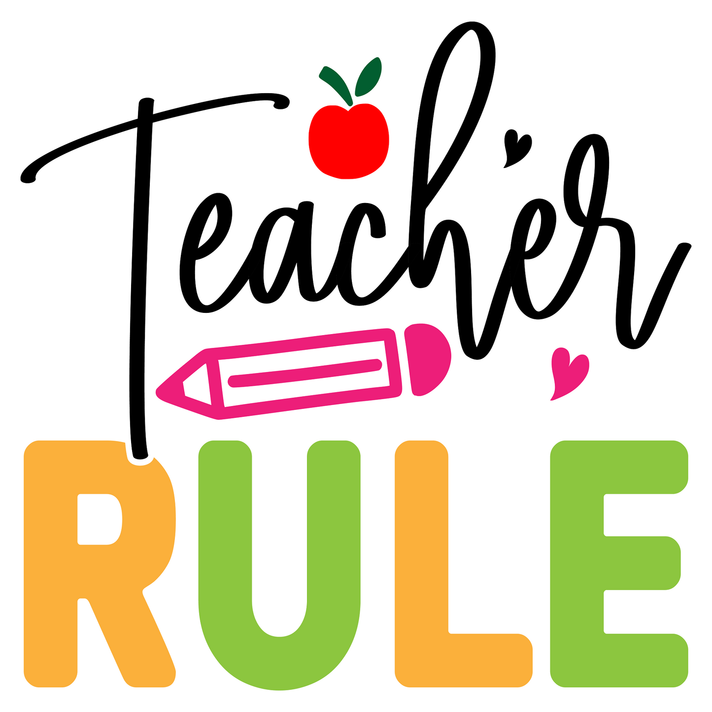 Inspirational Quote "Teacher Rule" Motivational Sticker Vinyl Decal Motivation Stickers- 5" Vinyl Sticker Waterproof