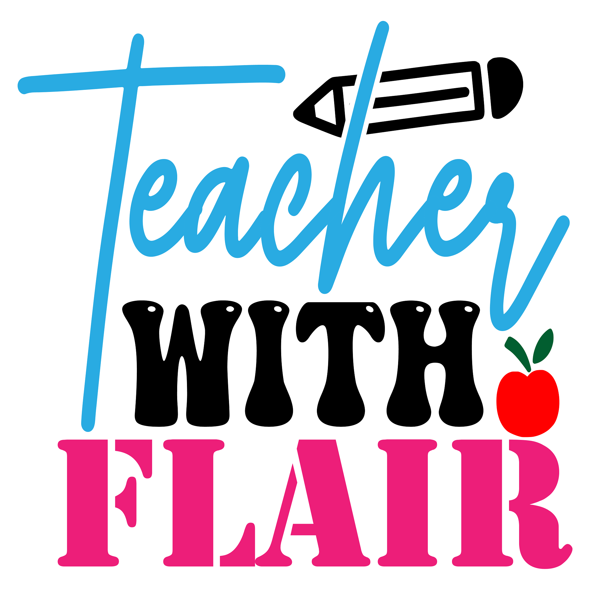 Inspirational Quote "Teacher with Flair" Motivational Sticker Vinyl Decal Motivation Stickers- 5" Vinyl Sticker Waterproof