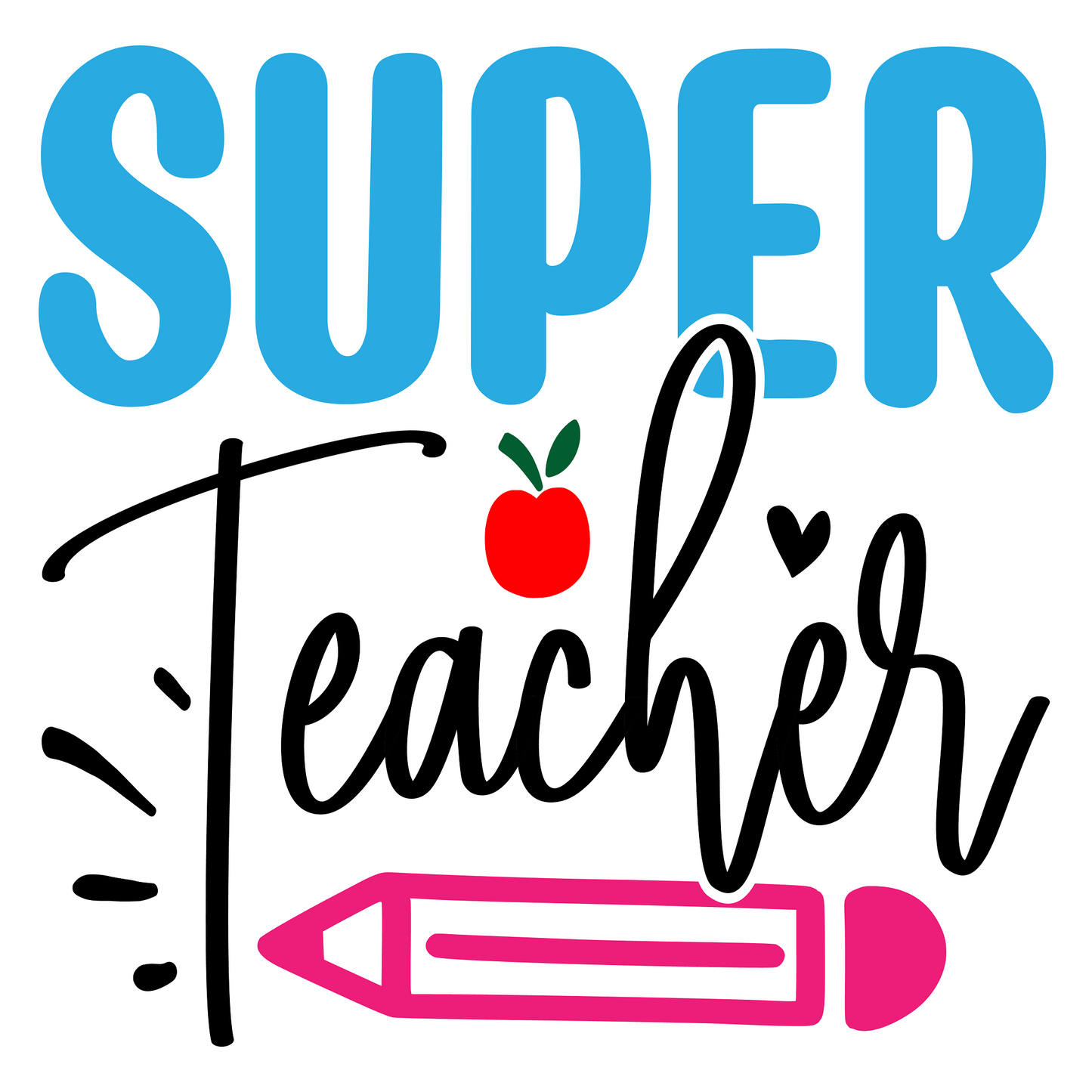 Inspirational Quote "Super Teacher" Motivational Sticker Vinyl Decal Motivation Stickers- 5" Vinyl Sticker Waterproof