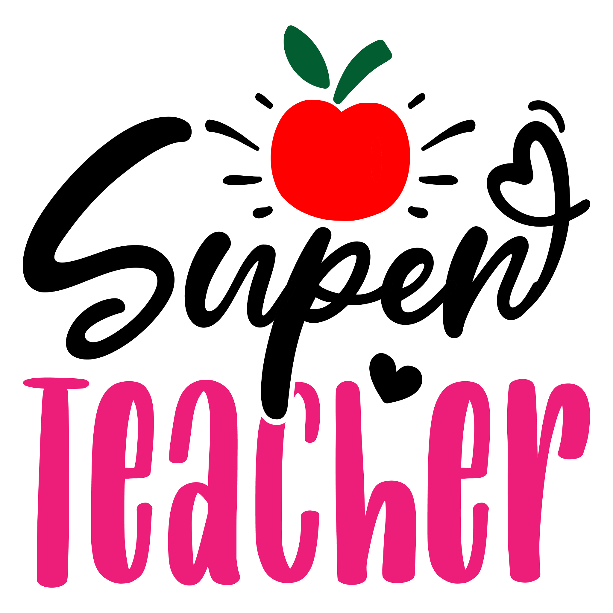 Inspirational Quote "Super Teacher - Sticker" Motivational Sticker Vinyl Decal Motivation Stickers- 5" Vinyl Sticker Waterproof