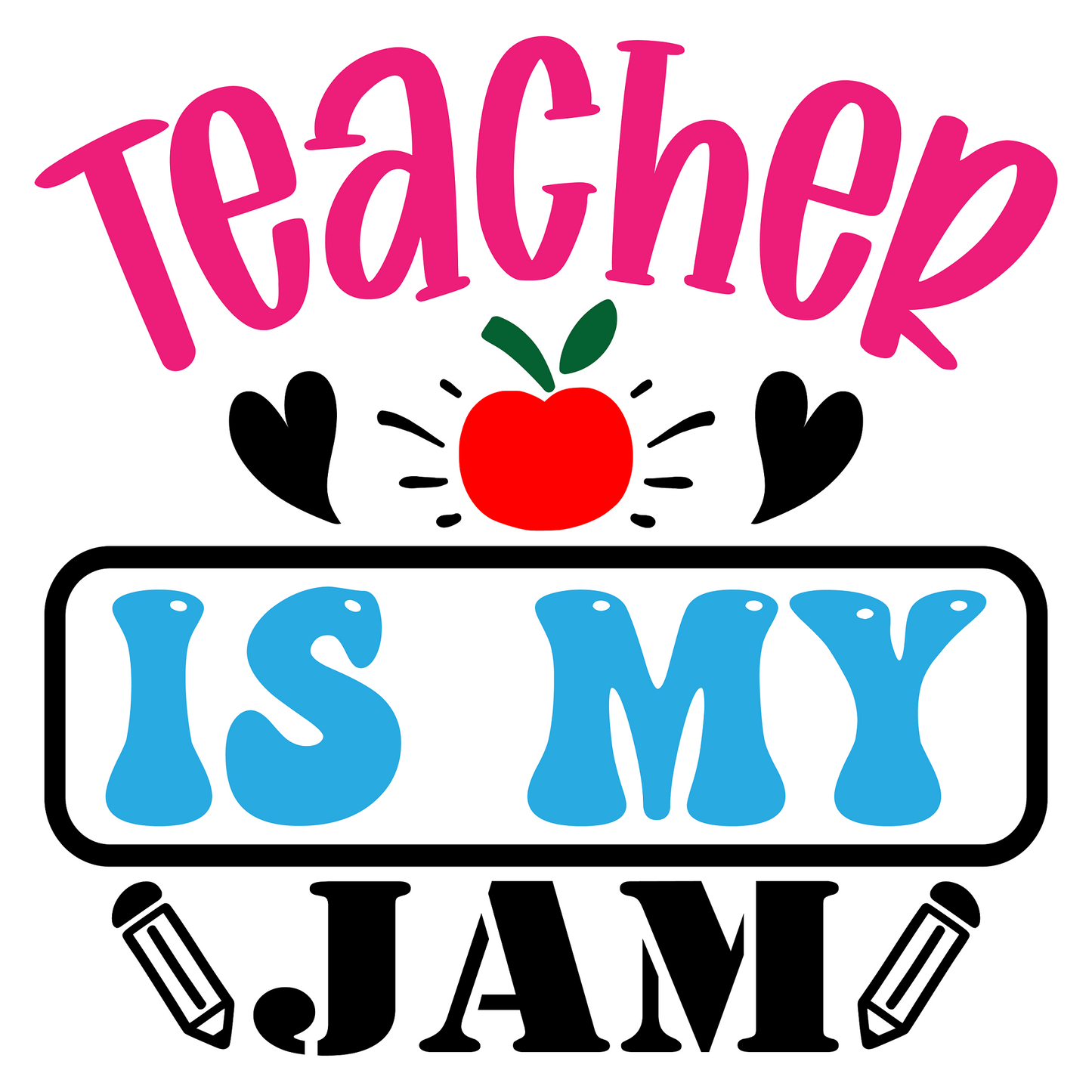 Inspirational Quote "Teacher is My jam" Motivational Sticker Vinyl Decal Motivation Stickers- 5" Vinyl Sticker Waterproof