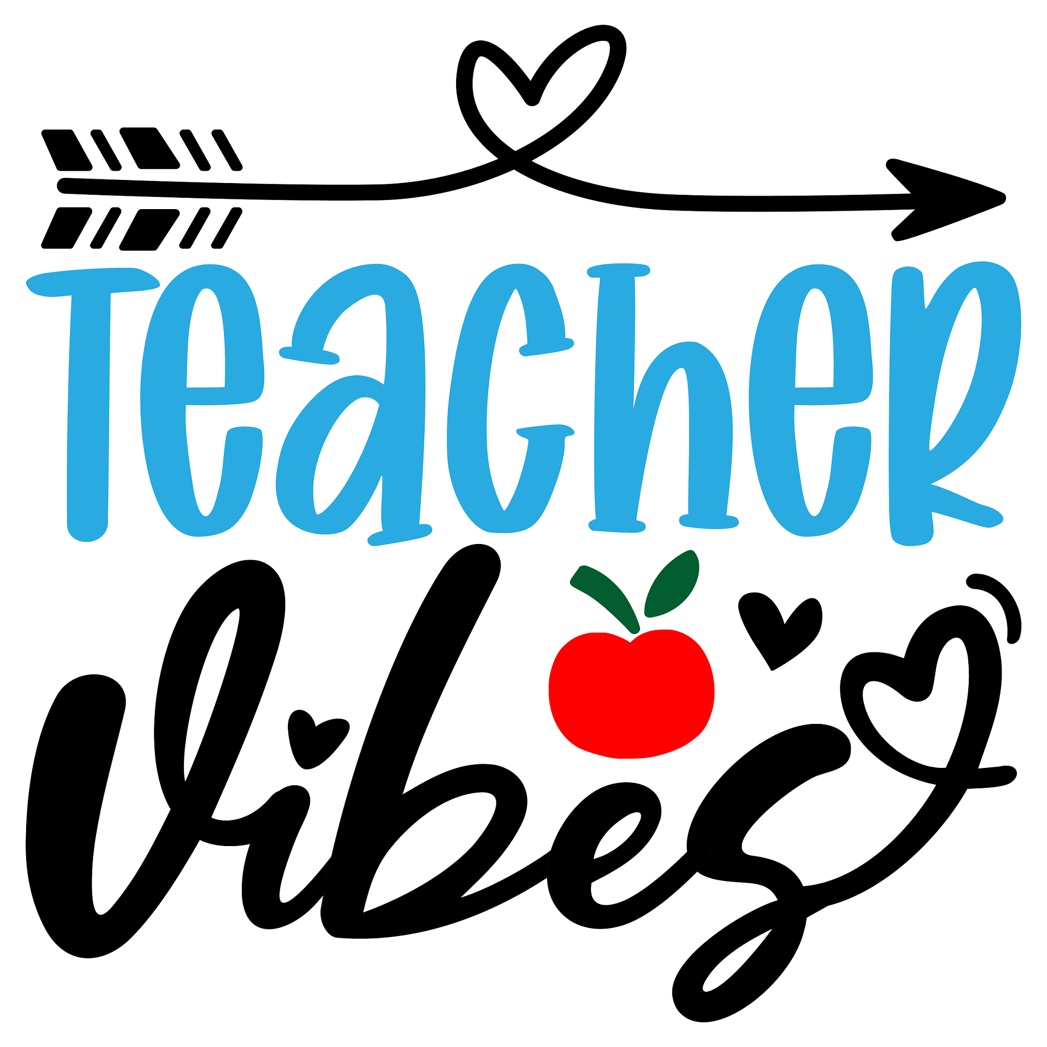 Inspirational Quote "Teacher Vibes Sticker" Motivational Sticker Vinyl Decal Motivation Stickers- 5" Vinyl Sticker Waterproof