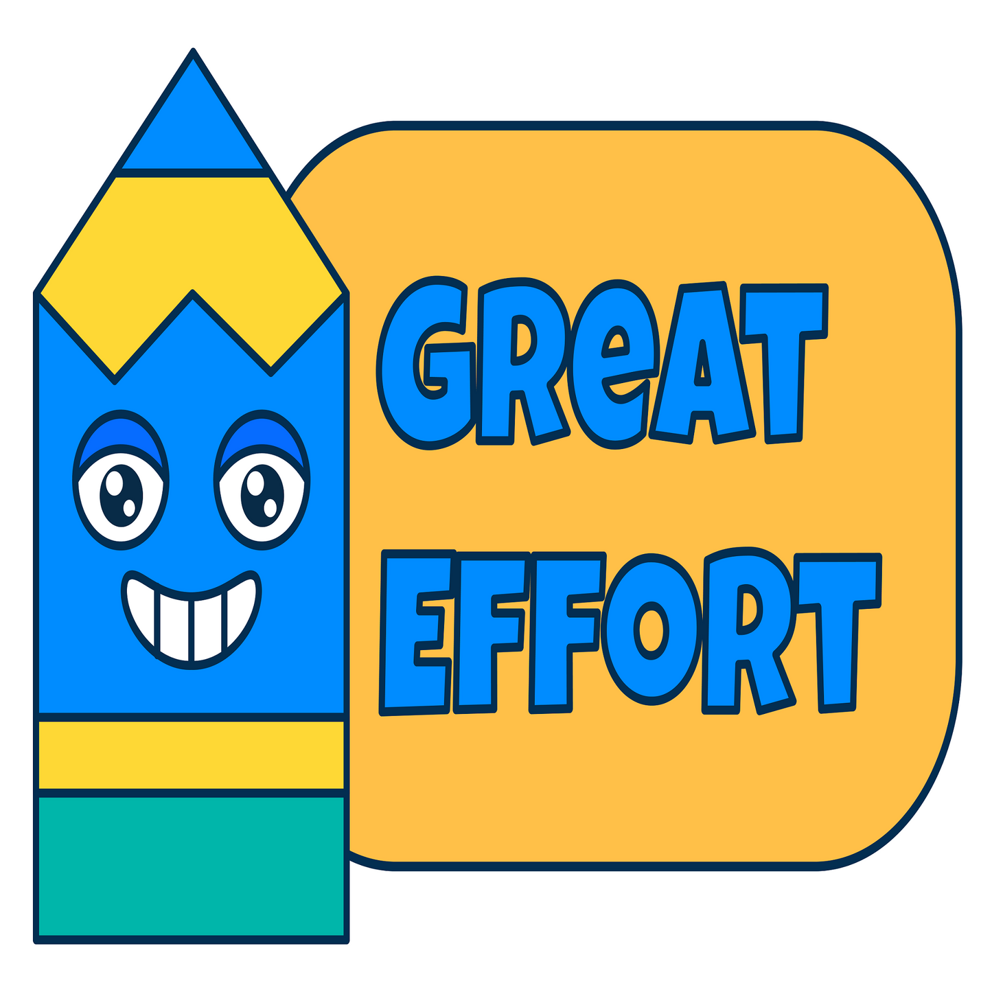 Inspirational Quote "Great Effort" Motivational Sticker Vinyl Decal Motivation Stickers- 5" Vinyl Sticker Waterproof