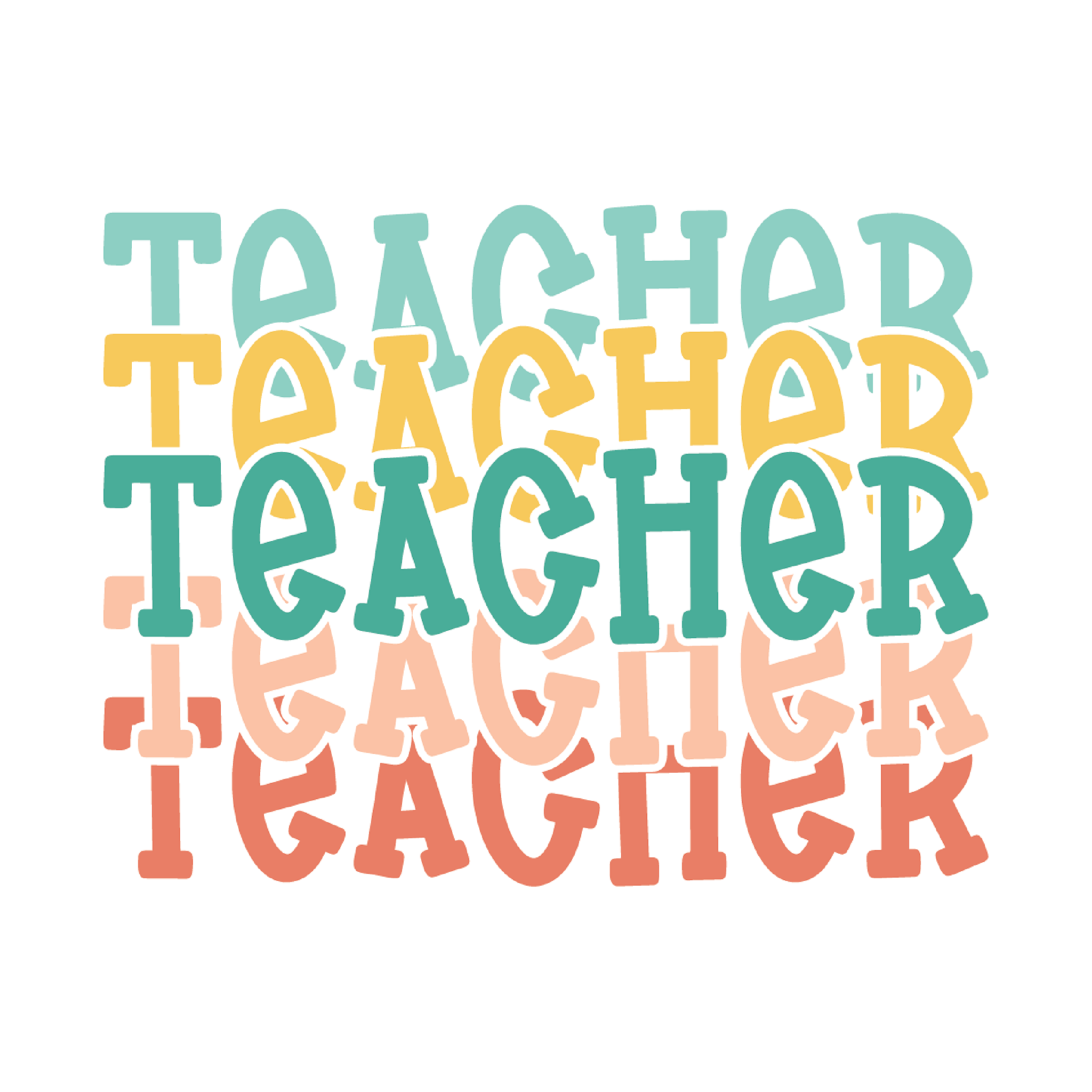 Inspirational Quote "Multicolor Teacher Icon" Motivational Sticker Vinyl Decal Motivation Stickers- 5" Vinyl Sticker Waterproof