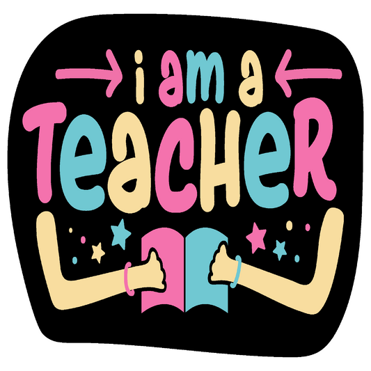 Inspirational Quote "I Am A Teacher" Motivational Sticker Vinyl Decal Motivation Stickers- 5" Vinyl Sticker Waterproof