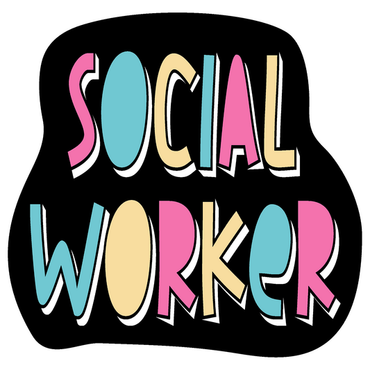 Inspirational Quote "Social Worker" Motivational Sticker Vinyl Decal Motivation Stickers- 5" Vinyl Sticker Waterproof