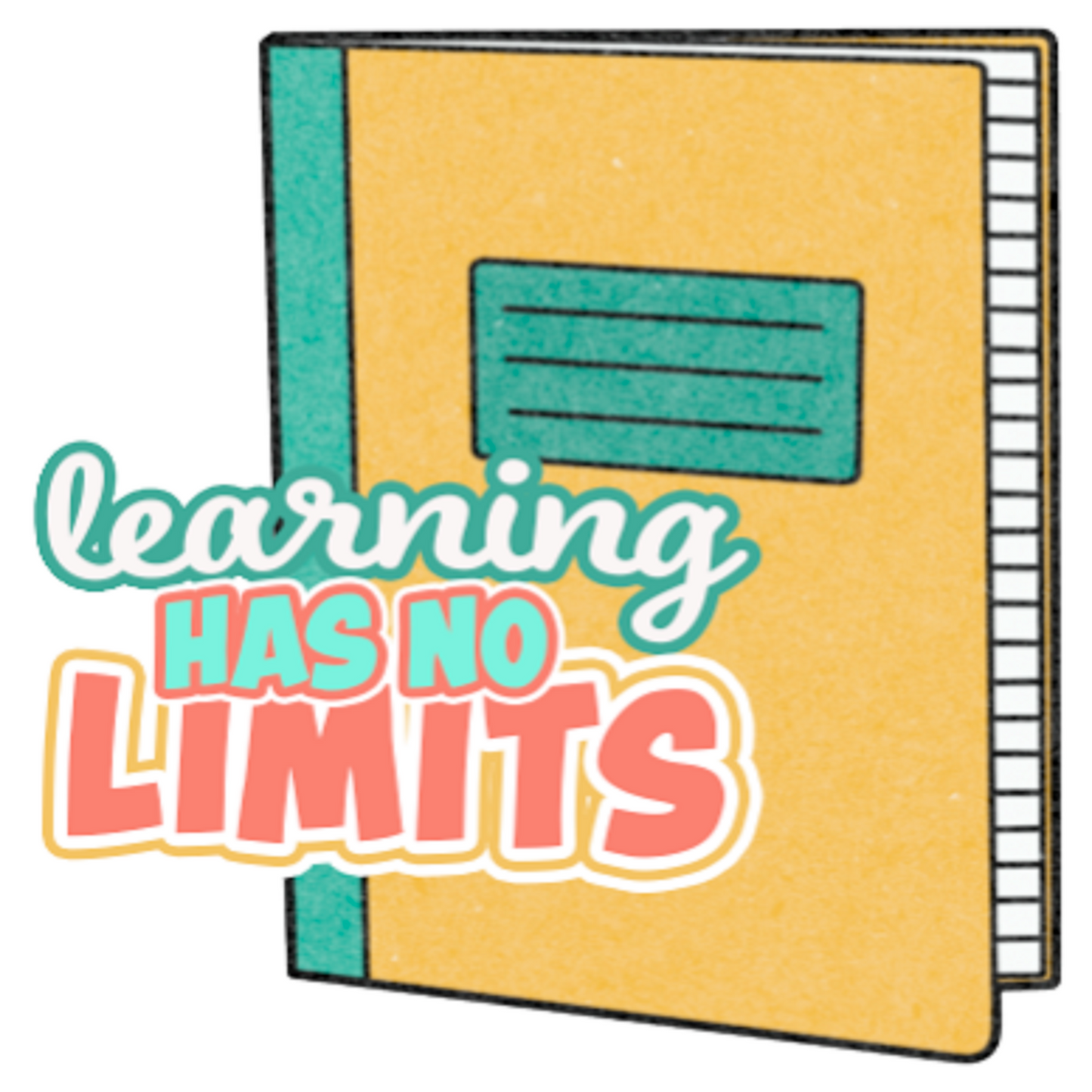 Inspirational Quote "Learning Has No Limits" Motivational Sticker Vinyl Decal Motivation Stickers- 5" Vinyl Sticker Waterproof