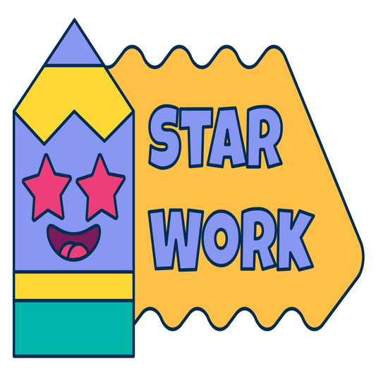 Inspirational Quote "Star Work" Motivational Sticker Vinyl Decal Motivation Stickers- 5" Vinyl Sticker Waterproof