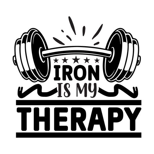 Inspirational Quote Iron is My Therapy Sticker Great Gift Motivational Sticker Vinyl Decal Motivation Stickers- 5" Vinyl Sticker Waterproof