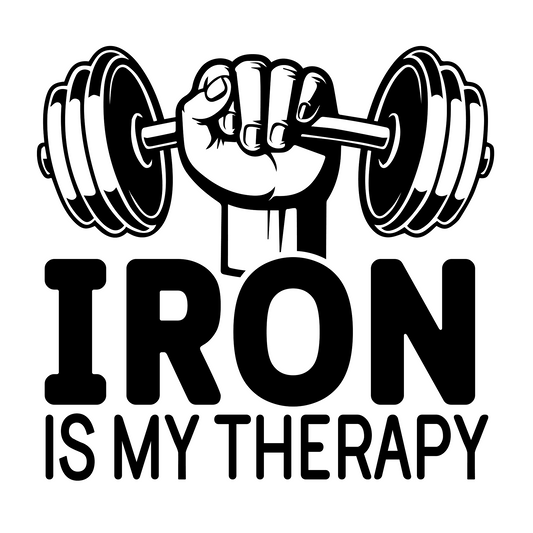 Inspirational Quote Iron is My Therapy Motivational Sticker Vinyl Decal Motivation Stickers- 5" Vinyl Sticker Waterproof