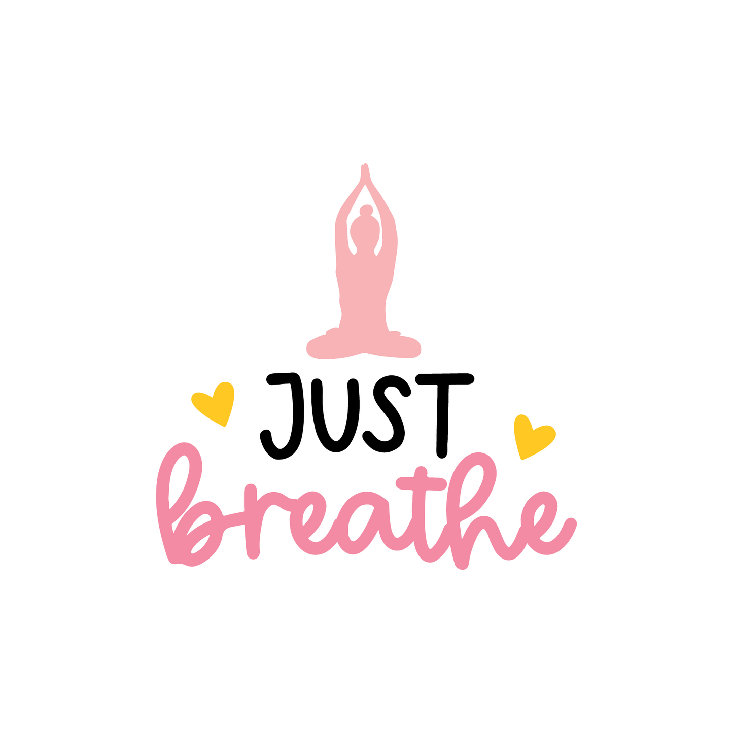 Inspirational Quote Just Breathe Motivational Sticker Vinyl Decal Motivation Stickers- 5" Vinyl Sticker Waterproof