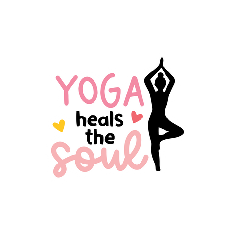 Inspirational Quote Yoga Heals The Soul Heart Motivational Sticker Vinyl Decal Motivation Stickers- 5