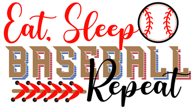 Inspirational Quote Eat,Sleep Baseball Repeat Motivational Sticker Vinyl Decal Motivation Stickers- 5