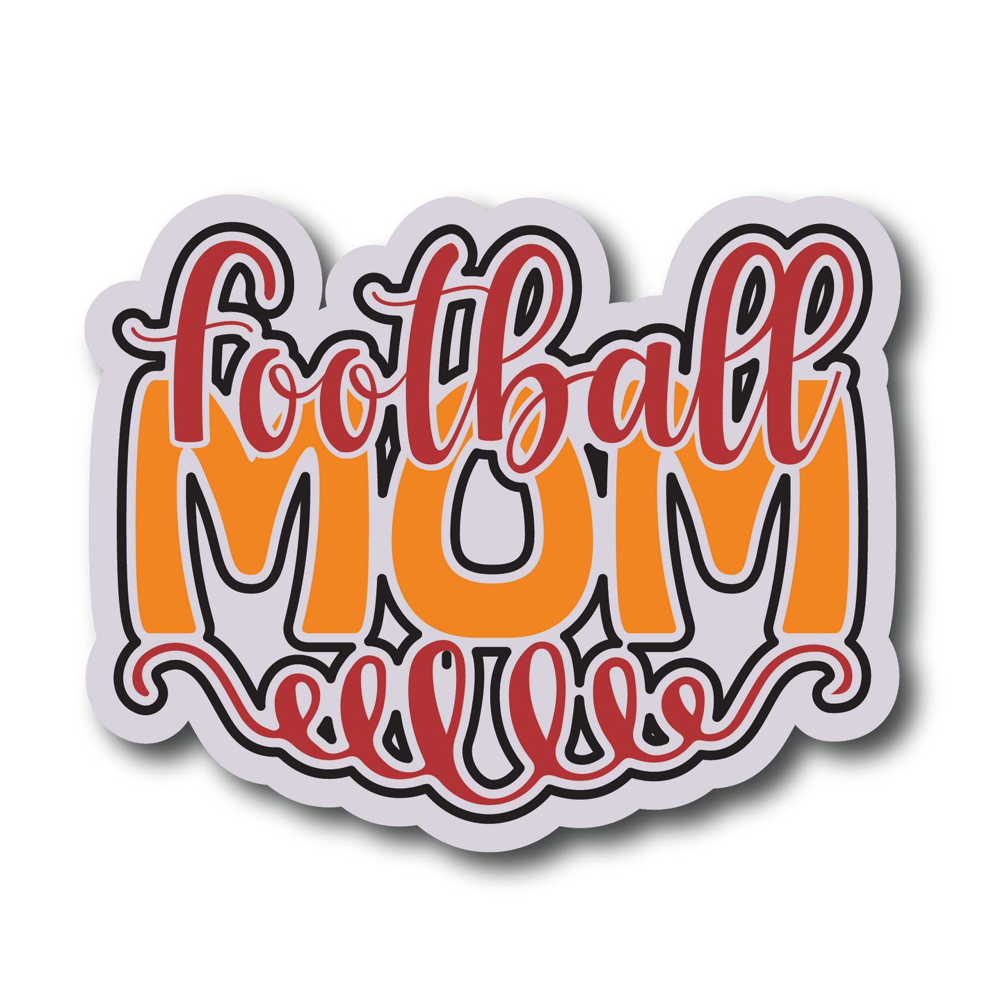 Inspirational Quote Football Mom Motivational Sticker Vinyl Decal Motivation Stickers- 5" Vinyl Sticker Waterproof