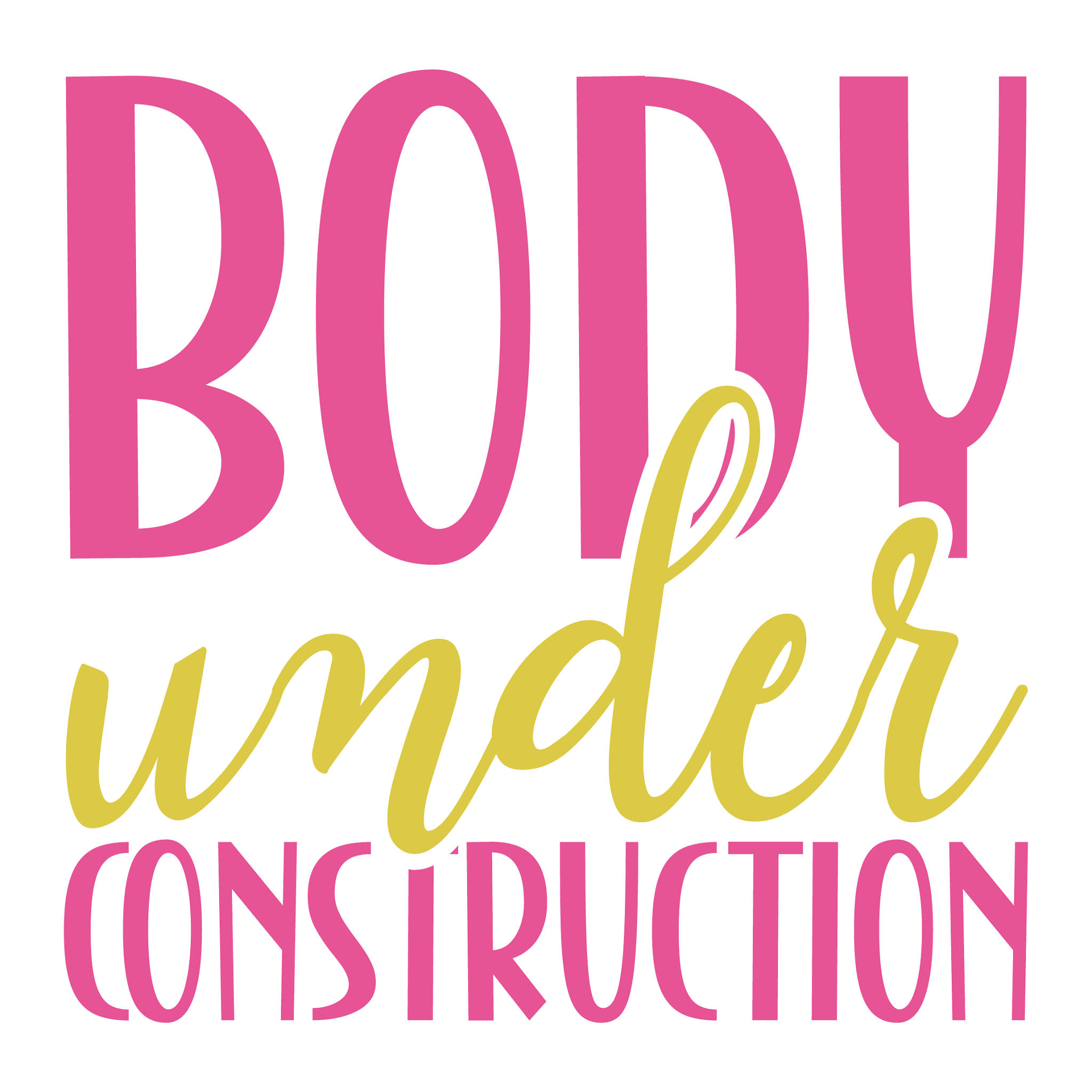 Inspirational Quote Body Under Construction Motivational Sticker Vinyl Decal Motivation Stickers- 5" Vinyl Sticker Waterproof