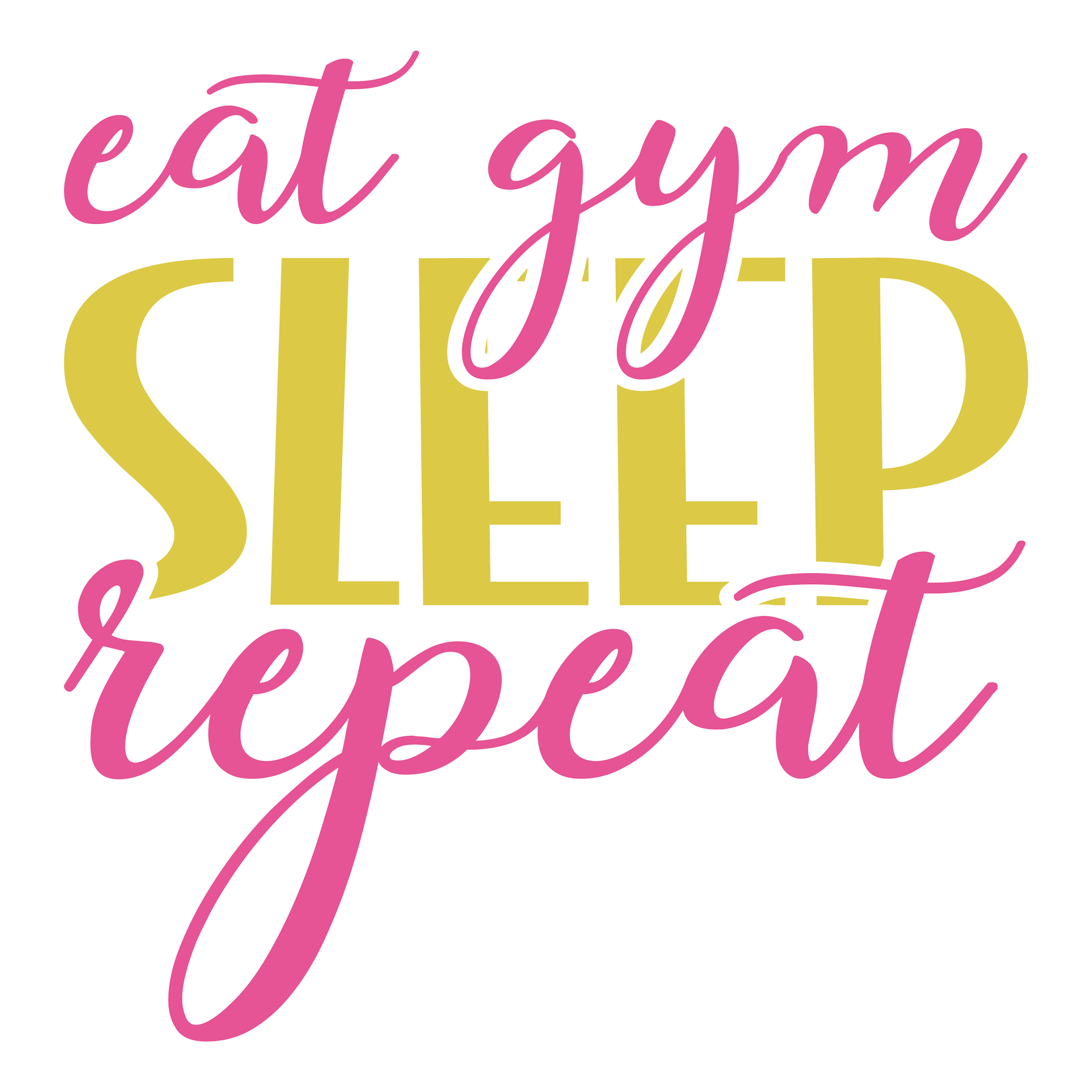 Inspirational Quote Eat Gym Sleep Repeat Motivational Sticker Vinyl Decal Motivation Stickers- 5" Vinyl Sticker Waterproof