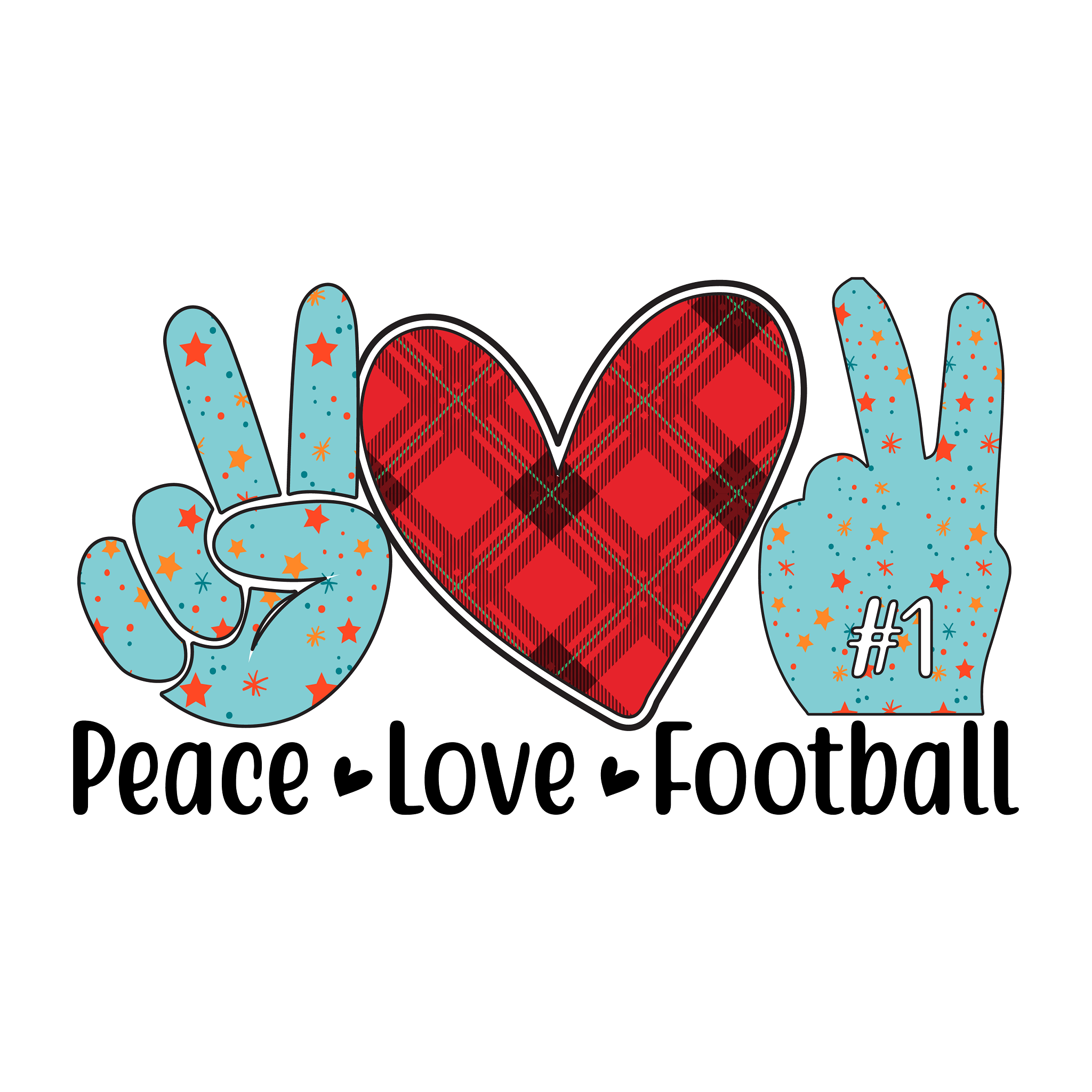 Inspirational Quote Peace Love Football Cute Sticker Motivational Sticker Vinyl Decal Motivation Stickers- 5" Vinyl Sticker Waterproof