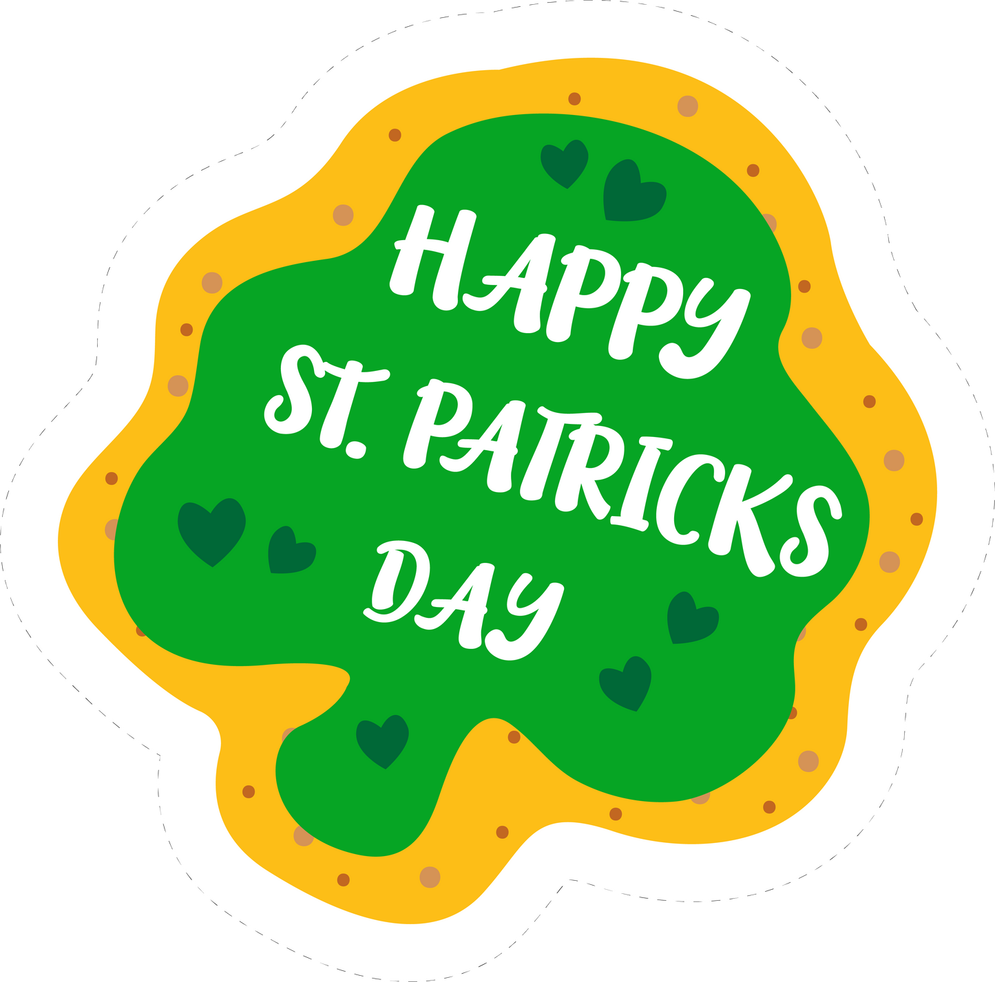 Inspirational Quote Happy St. Patric Day Green Background Motivational Sticker Vinyl Decal Motivation Stickers- 5" Vinyl Sticker Waterproof