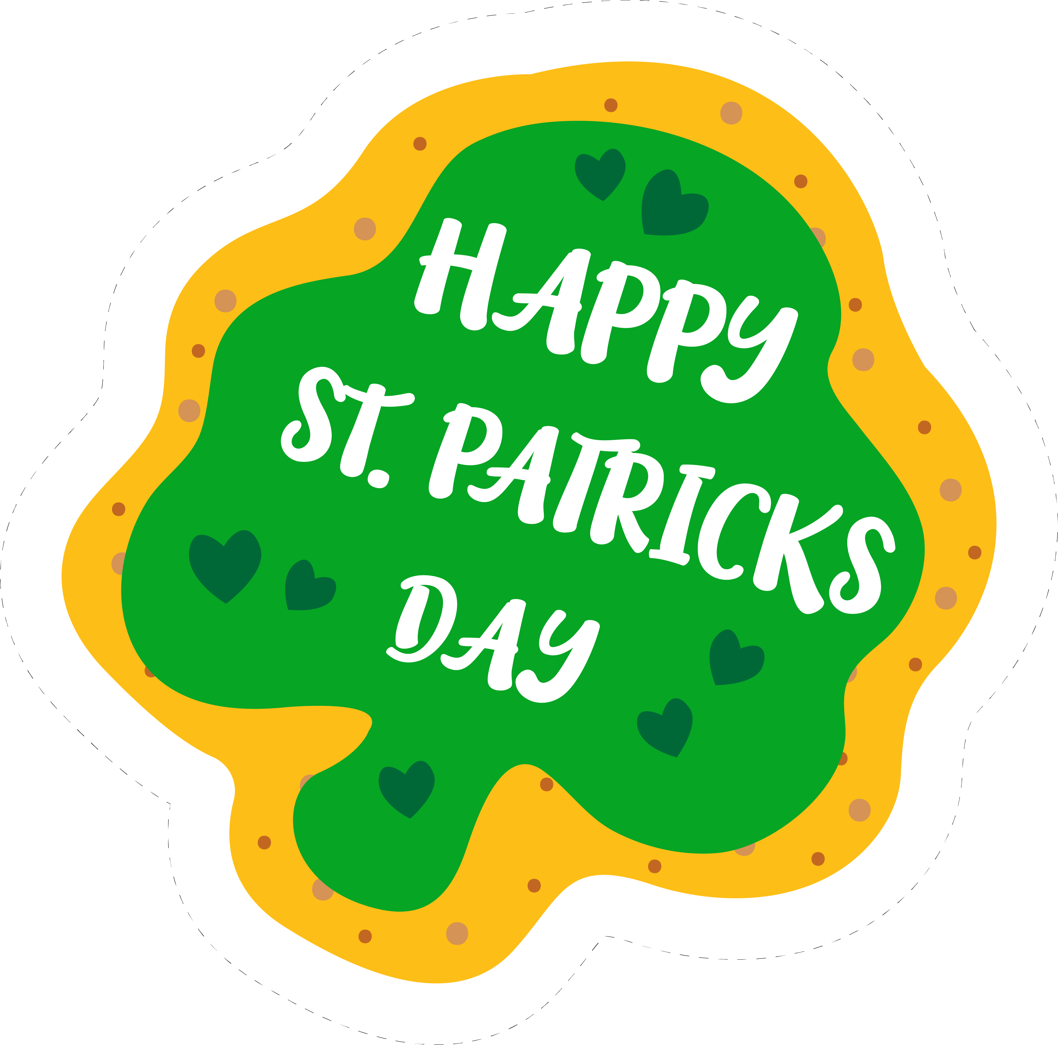 Inspirational Quote Happy St. Patric Day Green Background Motivational Sticker Vinyl Decal Motivation Stickers- 5" Vinyl Sticker Waterproof
