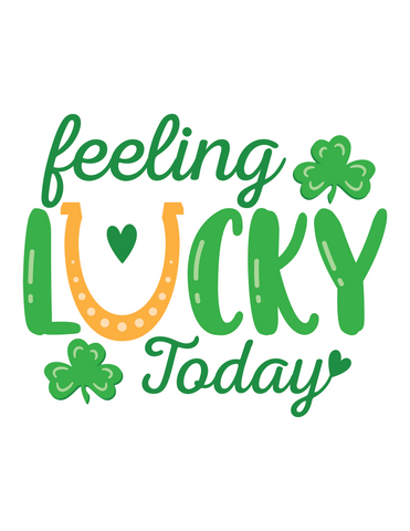 Inspirational Quote Feeling Lucky Today. Motivational Sticker Vinyl Decal Motivation Stickers- 5