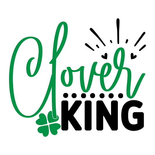 Inspirational Quote Clover King. Motivational Sticker Vinyl Decal Motivation Stickers- 5" Vinyl Sticker Waterproof