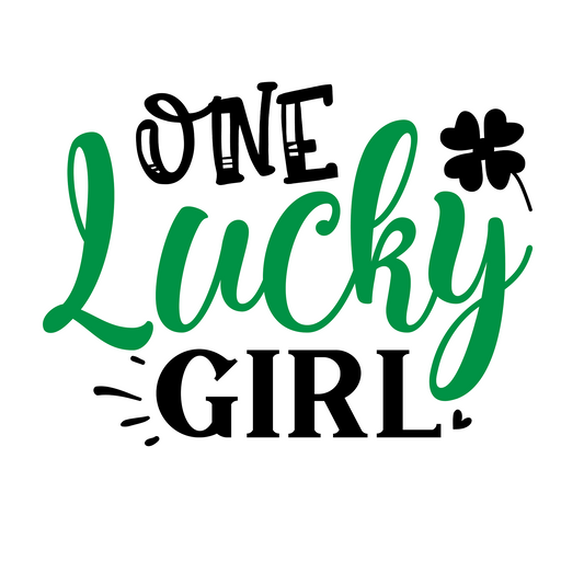 Inspirational Quote One Lucky Girl. Motivational Sticker Vinyl Decal Motivation Stickers- 5" Vinyl Sticker Waterproof