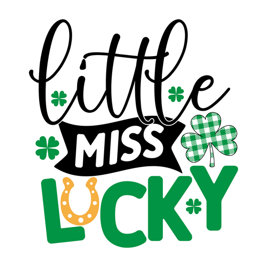 Inspirational Quote Little Miss Lucky. Motivational Sticker Vinyl Decal Motivation Stickers- 5" Vinyl Sticker Waterproof