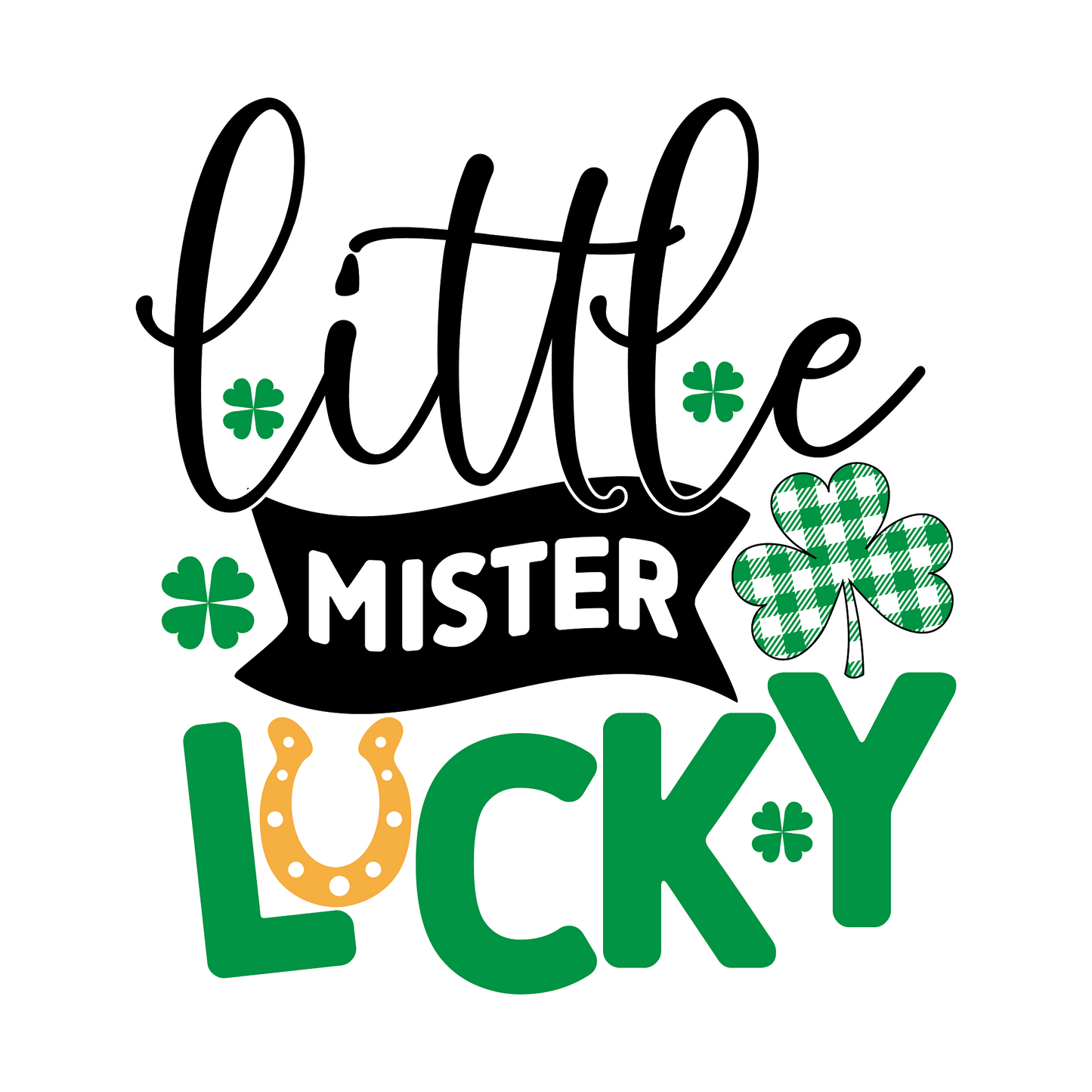 Inspirational Quote Little Mister Lucky. Motivational Sticker Vinyl Decal Motivation Stickers- 5" Vinyl Sticker Waterproof