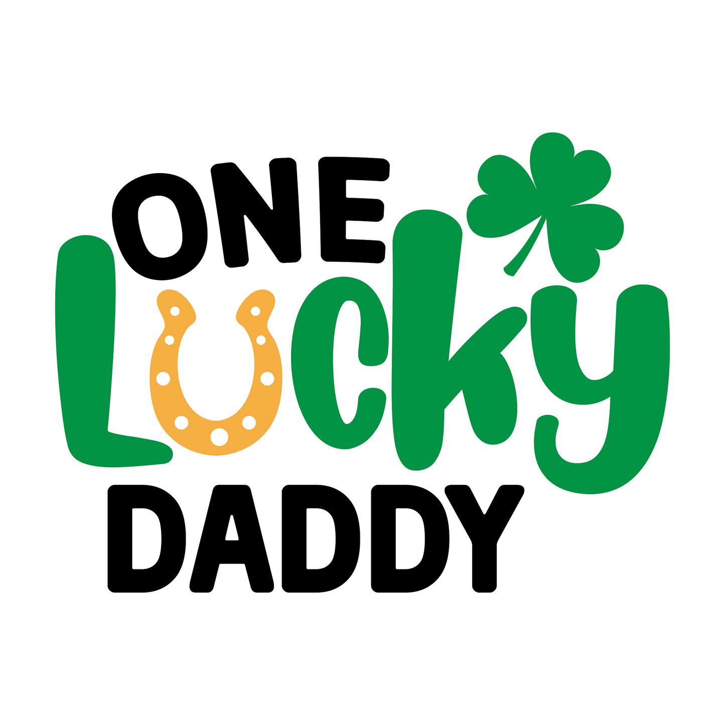 Inspirational Quote One Lucky Daddy. Motivational Sticker Vinyl Decal Motivation Stickers- 5" Vinyl Sticker Waterproof