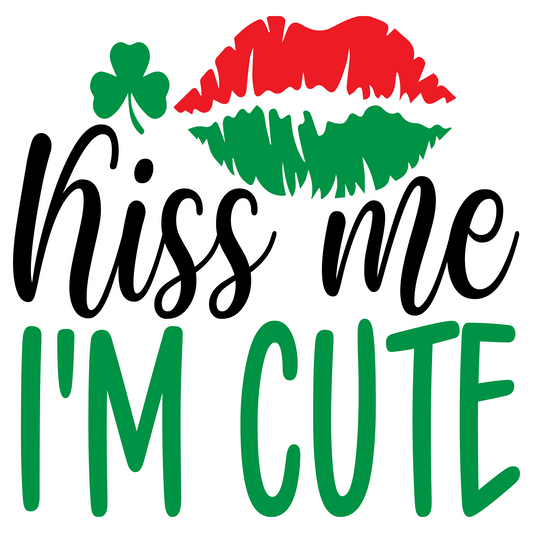 Inspirational Quote Kiss Me I'm Cute. Motivational Sticker Vinyl Decal Motivation Stickers- 5" Vinyl Sticker Waterproof