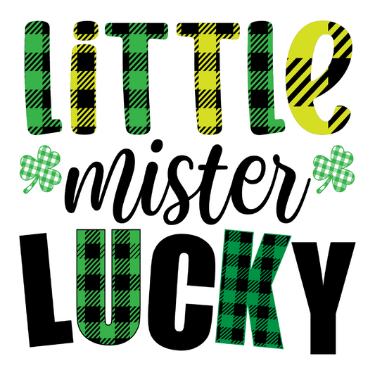 Inspirational Quote Little Mister Lucky. Motivational Sticker Vinyl Decal Motivation Stickers- 5" Vinyl Sticker Waterproof