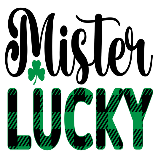 Inspirational Quote Mister Lucky. Motivational Sticker Vinyl Decal Motivation Stickers- 5" Vinyl Sticker Waterproof