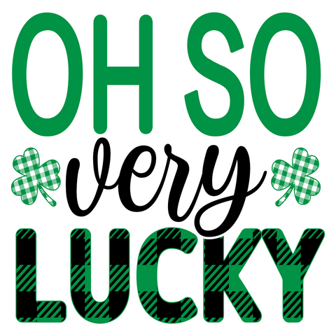 Inspirational Quote OH SO Very Lucky. Motivational Sticker Vinyl Decal Motivation Stickers- 5