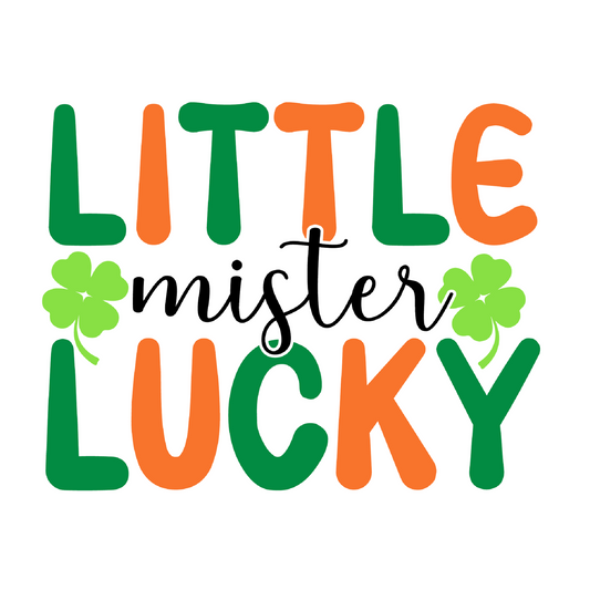 Inspirational Quote Little Mister Lucky. Motivational Sticker Vinyl Decal Motivation Stickers- 5" Vinyl Sticker Waterproof