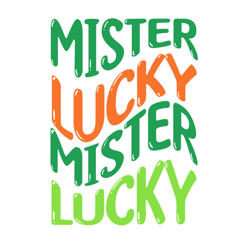 Inspirational Quote Mister Lucky Mister Lucky. Motivational Sticker Vinyl Decal Motivation Stickers- 5