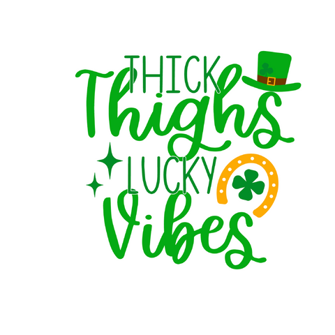 Inspirational Quote Thick Things Lucky Vibes. Motivational Sticker Vinyl Decal Motivation Stickers- 5